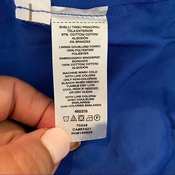 LOFT Blue and White Pencil Skirt - Picture 5 of 6